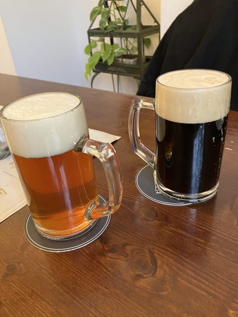 プラハの絶品チェコビールアンバーラガーとダークラガー