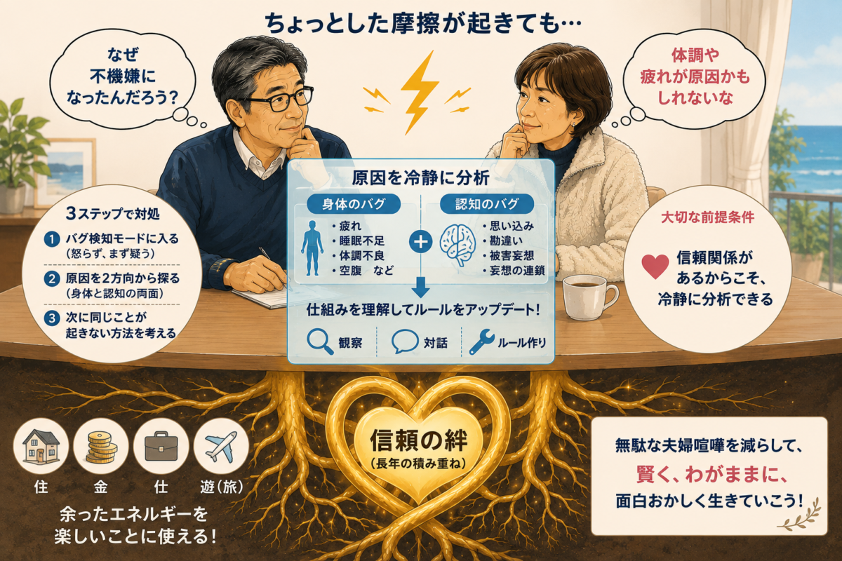 夫婦喧嘩 回避 悪知恵イメージ