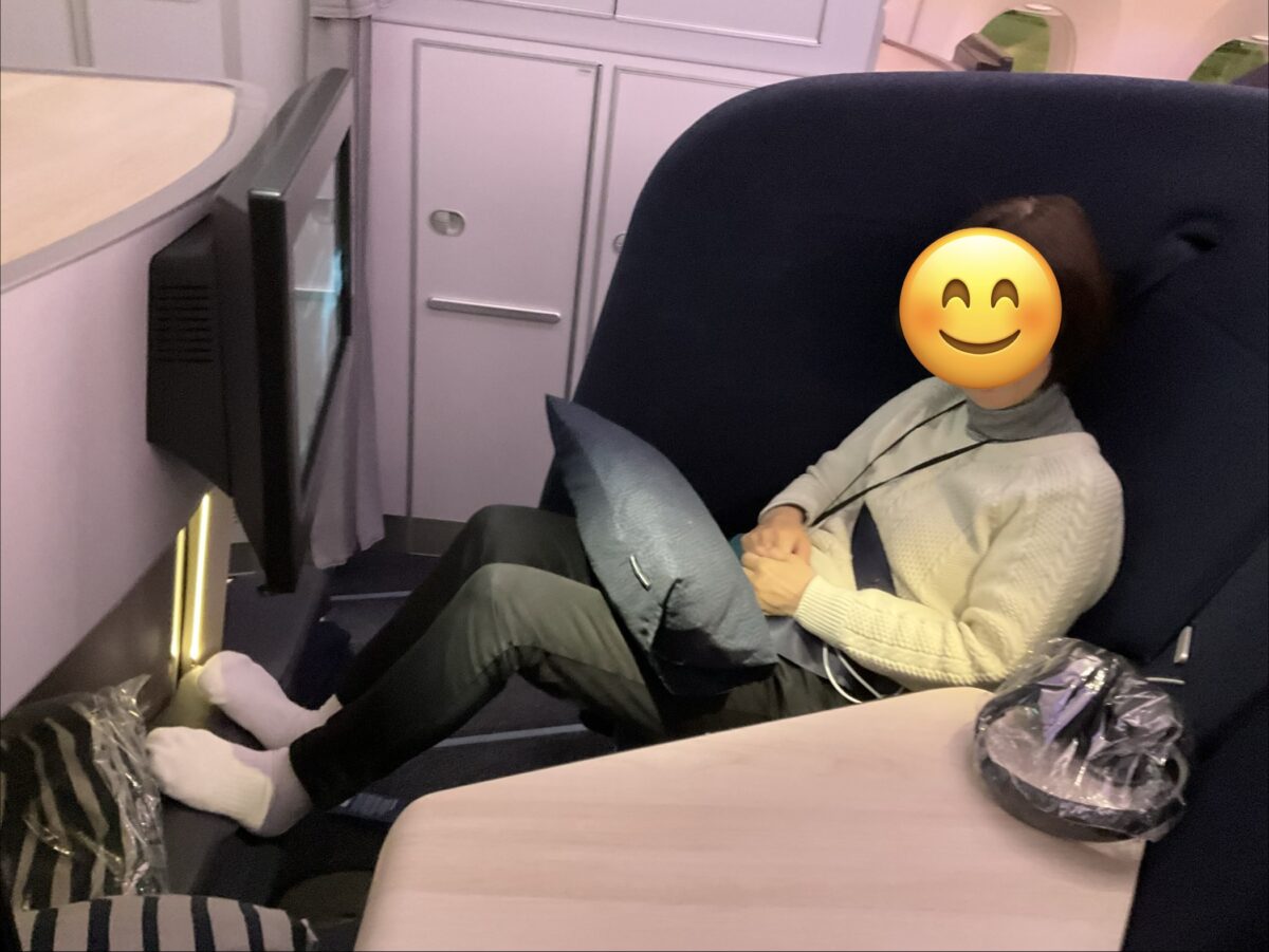 フィンエアーのビジネスクラスの座席