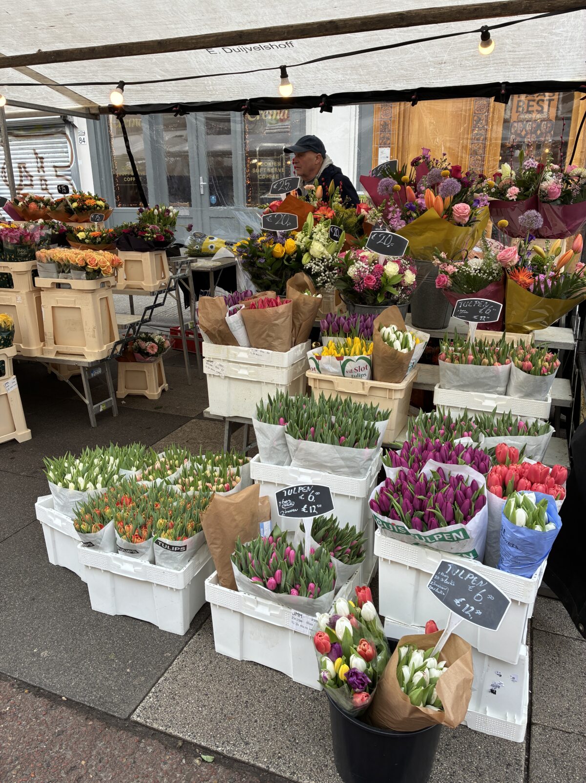 アムステルダム市場Albert Cuyp Marktの生花類