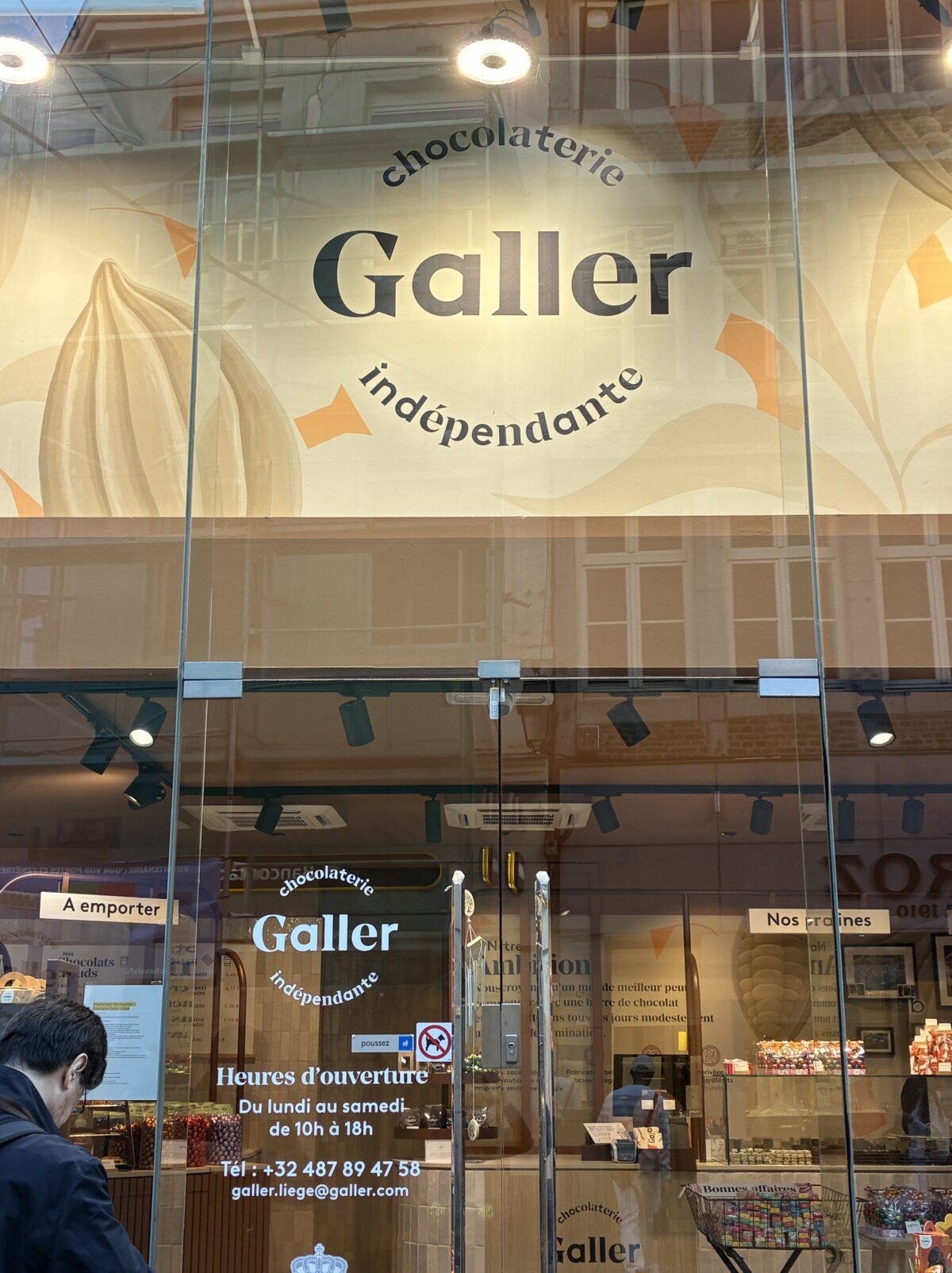 リエージュ チョコレートBoutique Galler Liège(Galler)店舗入口