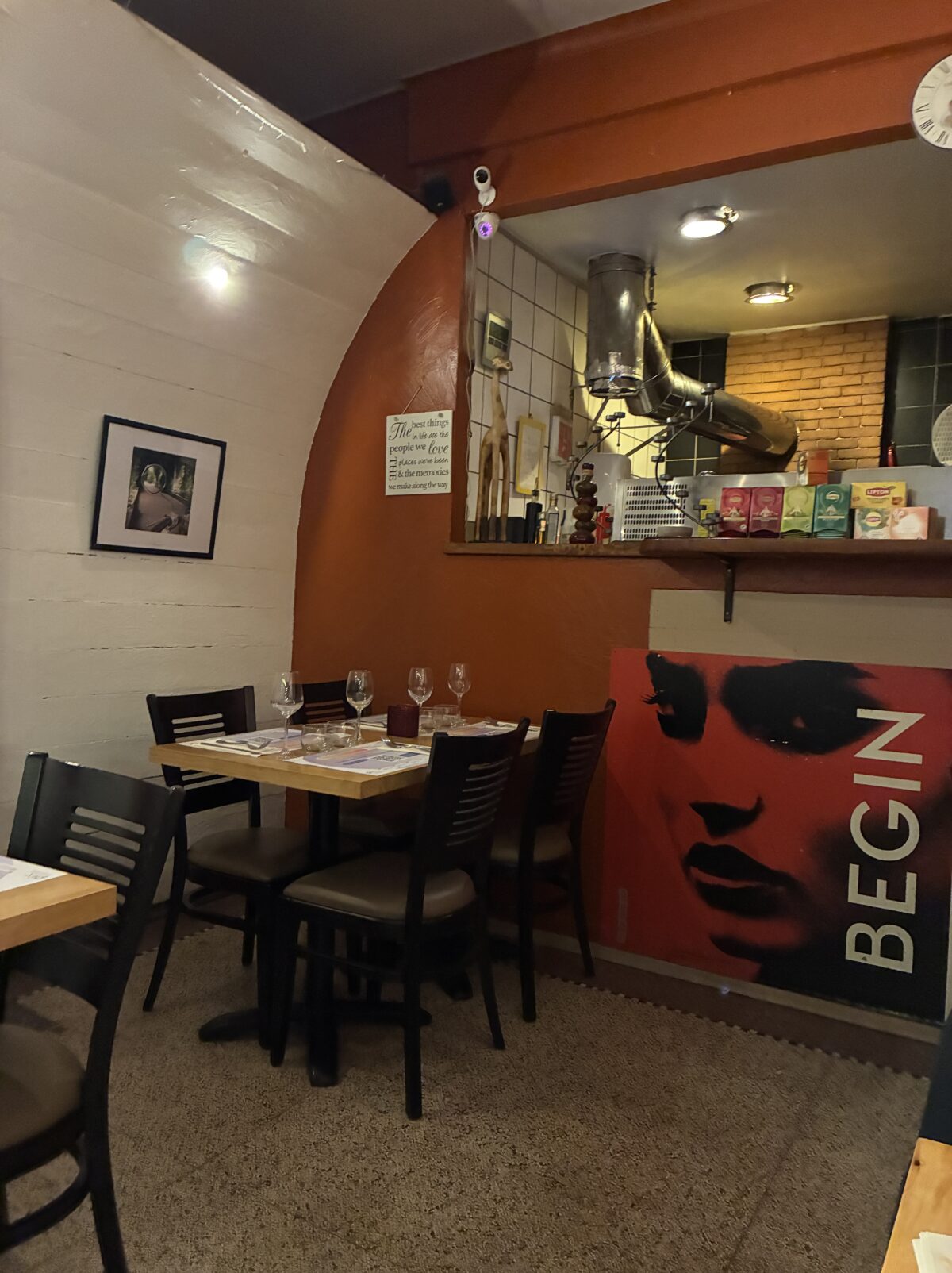 リエージュレストランLA BAMBOLA店内