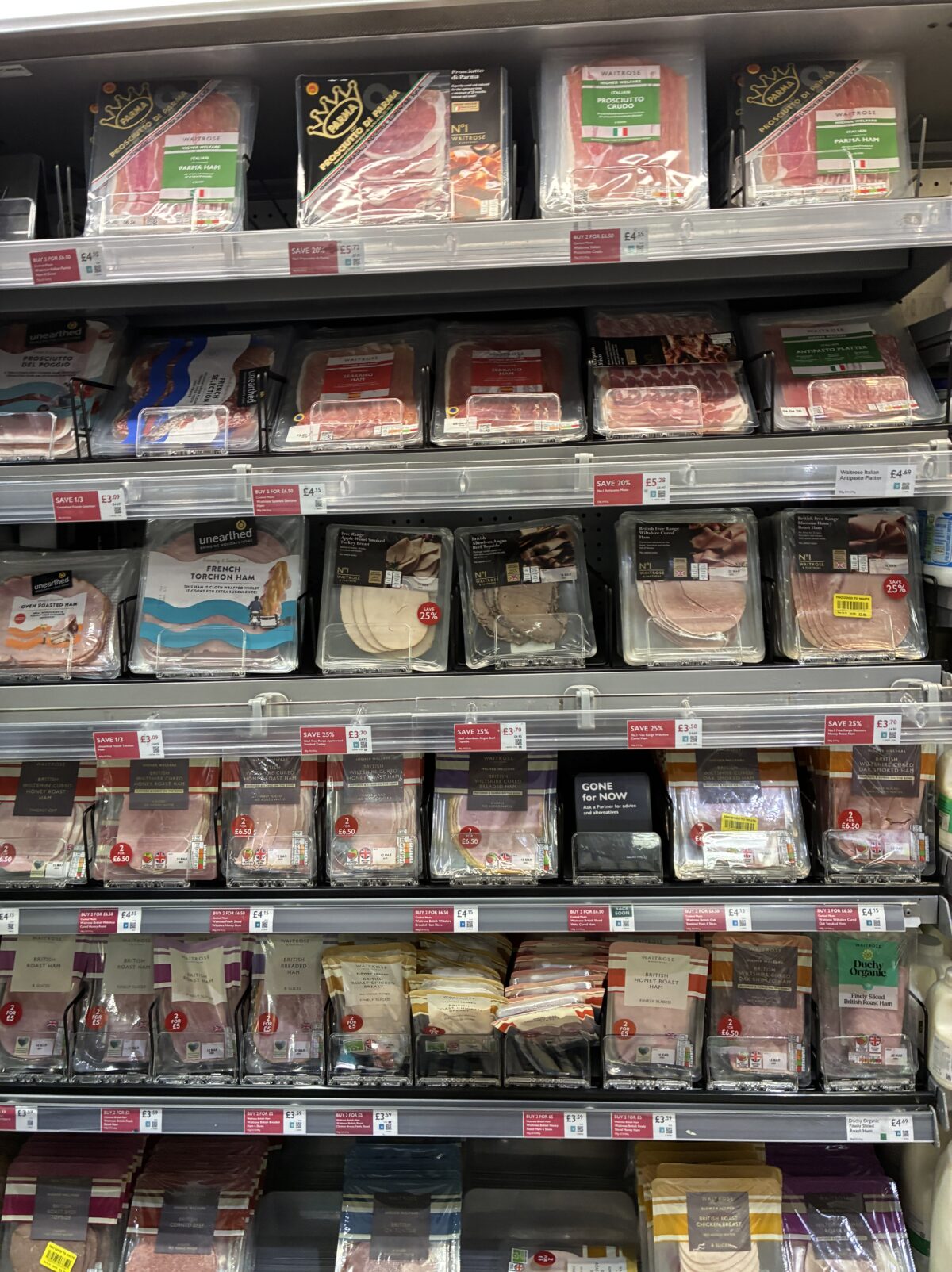 ロンドンスーパー Little Waitrose & Partners High Holborn ハム類