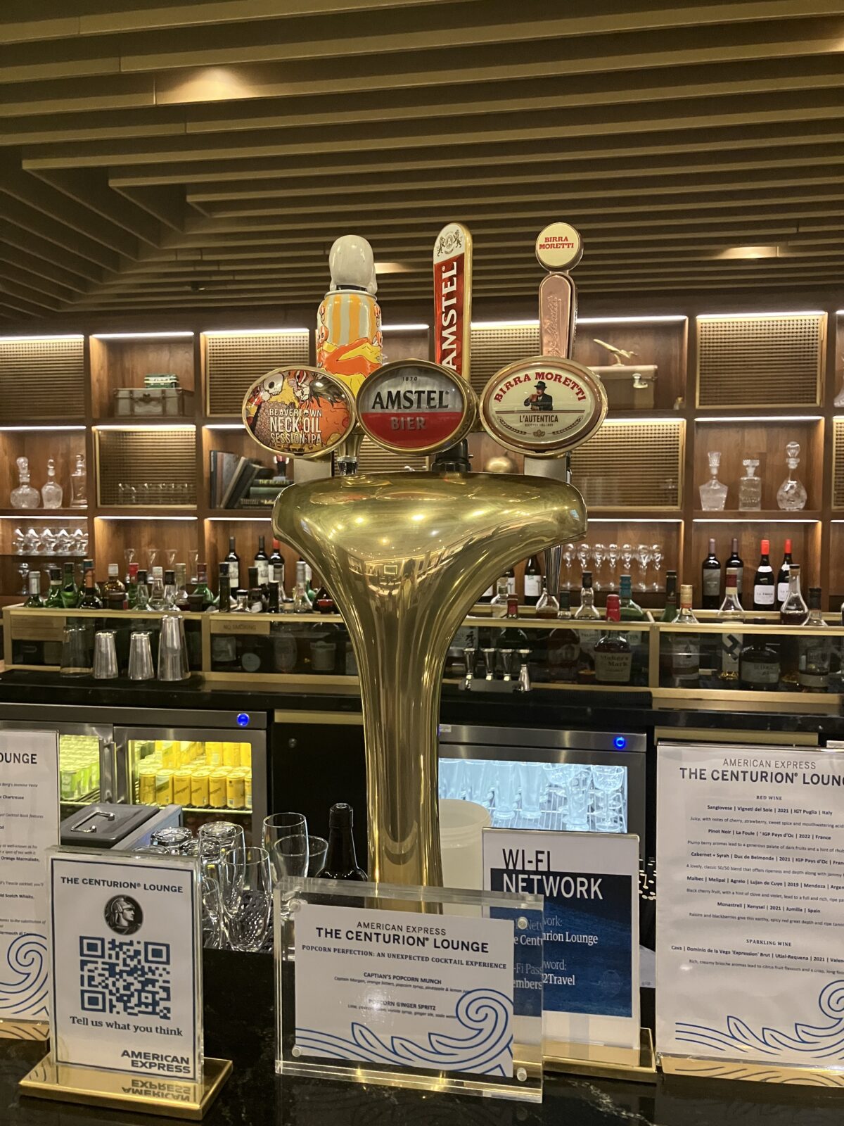 ロンドン・アメックス・センチュリオンラウンジ生ビールサーバー