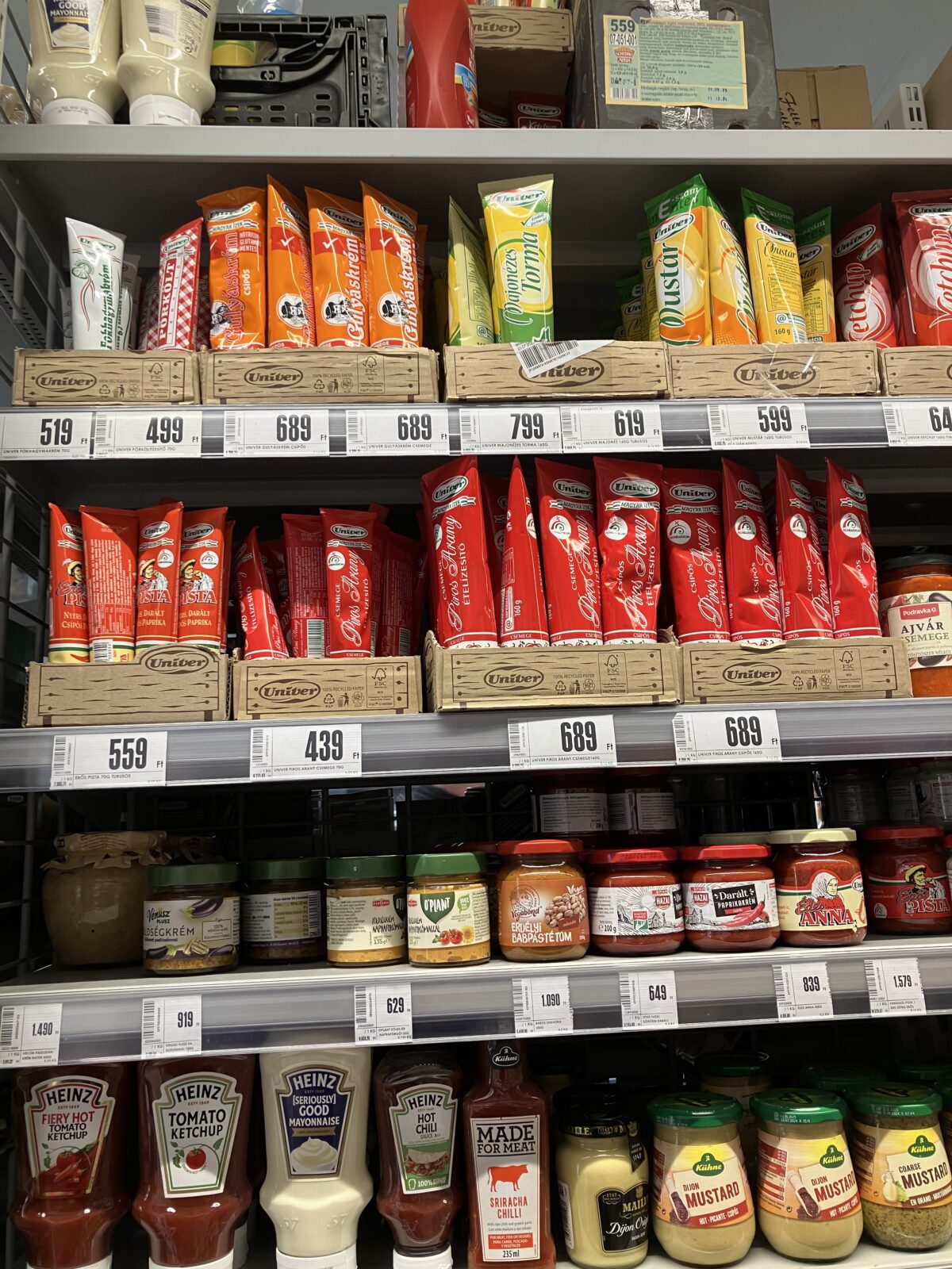 ブタペスト スーパーの調味料